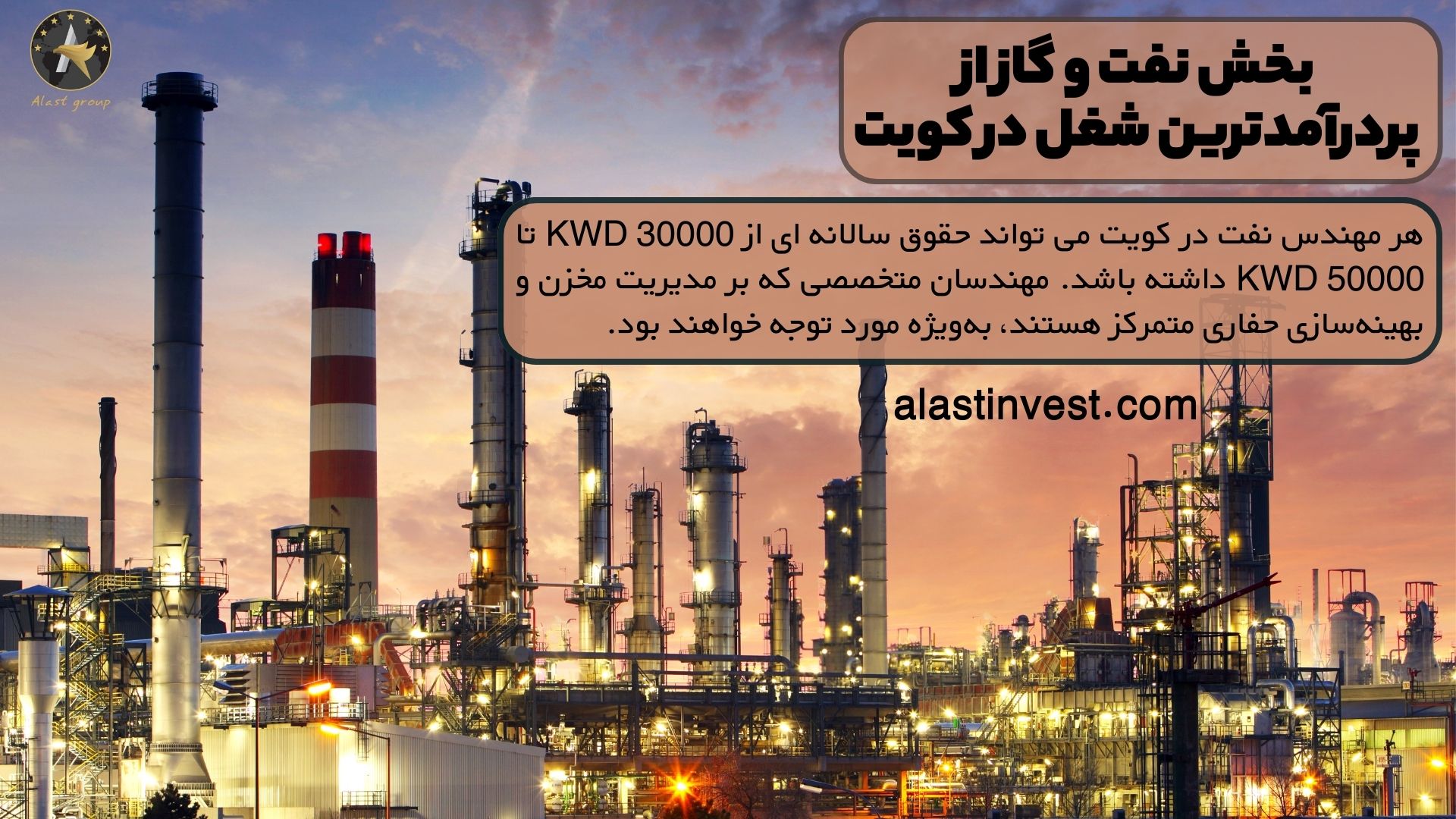 بخش نفت و گاز از پردرآمدترین شغل در کویت